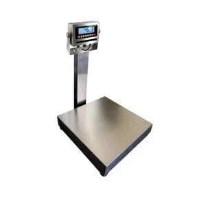 Balanza industrial con plataforma de acero inoxidable
