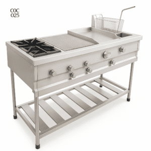 Cocina industrial de acero inoxidable