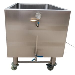 Cuba de cuajar rectangular de acero inoxidable