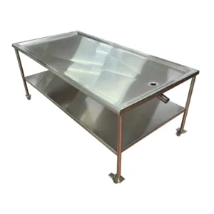 Mesa desueradora de acero inoxidable